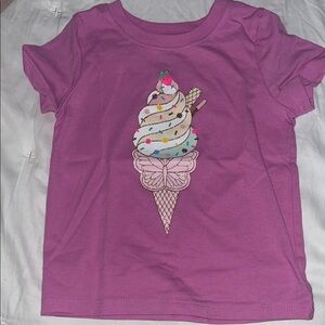 Cat & Jack Purple Pink Ice Cream Graphic Tee
